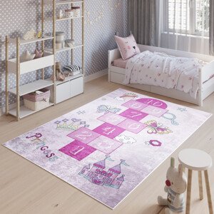 Dětský koberec do dívčího pokoje s dětským pokojem a obrázky
