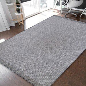 Jenoduchý a elegantní šedý hladký koberec pro všetranné využití Šířka: 120 cm | Délka: 170 cm
