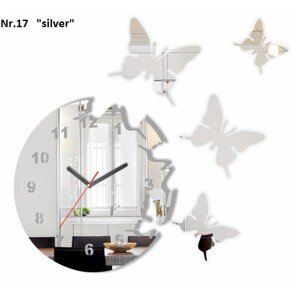 Nalepovací hodiny na zeď s motivem motýlů