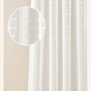 Moderní krémová záclona Marisa se závěsnou páskou 140 x 280 cm