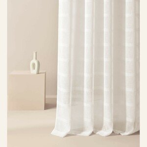 Měkká krémová záclona Maura s páskou na zavěšení 140 x 260 cm