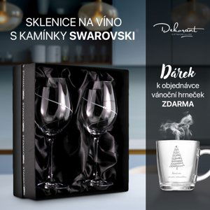 Diamante sklenice na víno Silhouette City s kamínky Swarovski 470 ml 2KS