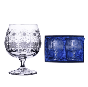 Onte Crystal Bohemia Crystal ručně broušené sklenice na brandy a koňak 500pk 250 ml 2KS