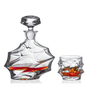 Bohemia Jihlava křišťálový whisky set Calypso 1+6