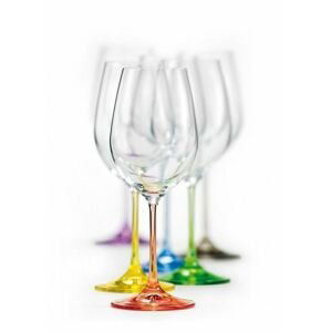 Crystalex set sklenic na bílé víno Viola Rainbow 350 ml 6 KS