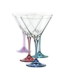 Crystalex sada barevných sklenic na martini Spectrum 290 ml 4 KS