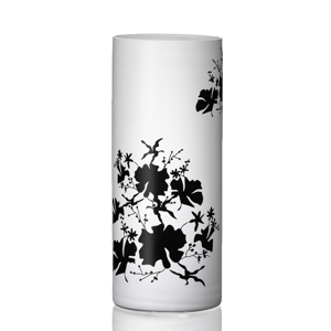 Crystalex skleněná váza vzor květiny 26 cm
