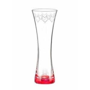 Crystalex dekorovaná skleněná váza Love 19,5 cm 1KS