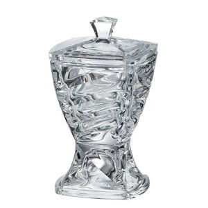 Crystalite Bohemia skleněná dóza Facet 24,5 cm