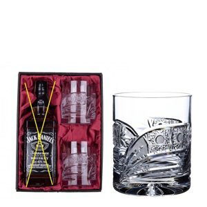 Onte Crystal Bohemia Crystal dárková sada na whisky se sklenicemi 280 ml Kometa