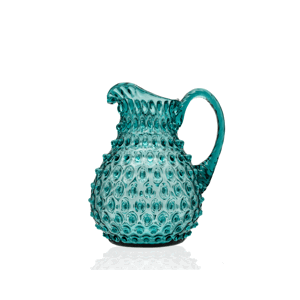 Květná 1794 ručně foukaný džbán Polka Dot Aquamarine 2000 ml