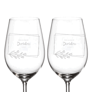 Dekorant svatby Svatební sklenice na bílé víno JMENOVKY 350 ML 2KS