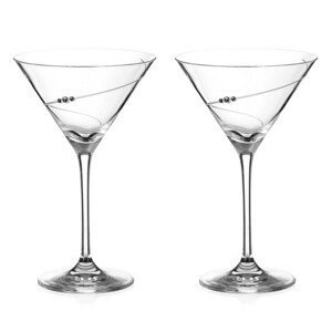 Diamante sklenice na Martini s kamínky Swarovski Silhouette City 240 ml 2KS