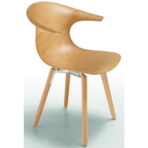 INFINITI - Židle LOOP 3D WOOD s dřevěnou podnoží