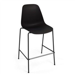 CRASSEVIG - Barová židle s čalouněným sedákem POLA LIGHT, nízká