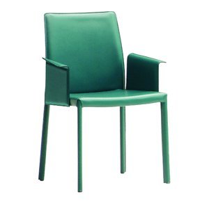MIDJ - Celokožená židle NUVOLA s područkami