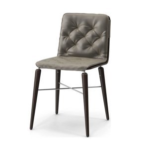 BONTEMPI - Čalouněná židle KATE s dřevěnou podnoží