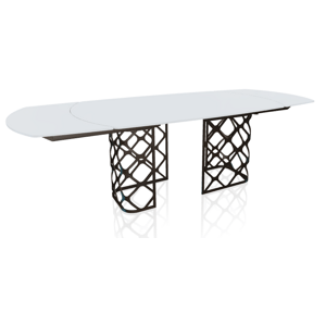 BONTEMPI - Rozkládací stůl Majesty, skleněný, 170-300 cm