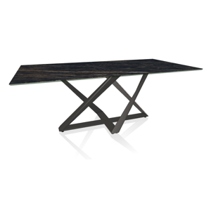 BONTEMPI - Stůl Millennium, dřevo/SuperMarble, 200/300x100/120 cm