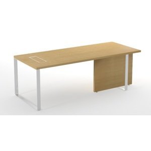 NARBUTAS - Kancelářský stůl PLANA 220x90x75 s modesty panelem na levé straně