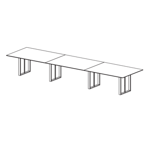 FREZZA - Jednací stůl VELVET 420, 480x120 cm - dýha
