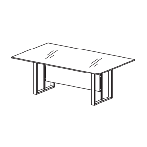 FREZZA - Jednací stůl VELVET 200-280x120 cm - sklo