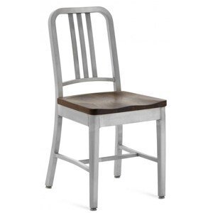 EMECO - Židle s dřeveným sedákem NAVY