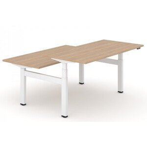 NARBUTAS - Elektricky stavitelný dvoumístný stůl MOTION 140x168 - 2 segmentová podnož