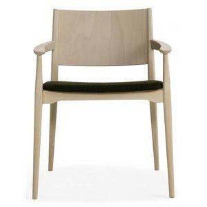 BILLIANI - Dřevěná židle s čalouněným sedákem BLAZER 631