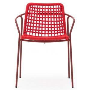 BILLIANI - Kovová židle s vyplétaným sedákem SEY 691