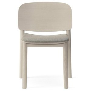 BILLIANI - Dřevěná židle s čalouněným sedákem WHITE 132