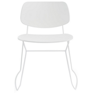 BILLIANI - Dřevěná židle s lakovanou kovovou podnoží DOLL STEEL 553