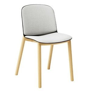 INFINITI - Židle RELIEF čalouněná s dřevěnou podnoží