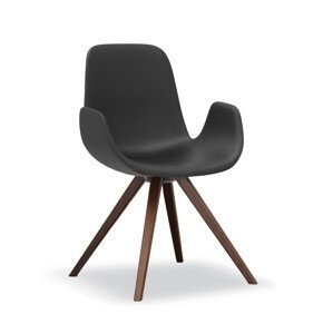 TONON - Židle STEP SOFT TOUCH s hranatou dřevěnou podnoží a područkami