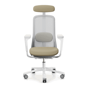 HÅG - Židle SOFI 7500 šedá s opěrkou hlavy a s područkami, nižší sedák