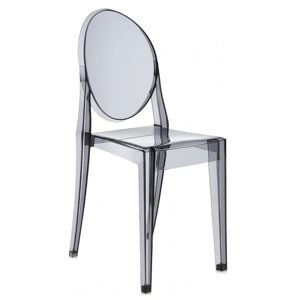 Kartell - Židle Victoria Ghost, kouřová