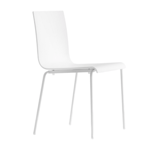 PEDRALI - Židle KUADRA XL 2403 DS s chromovou podnoží - bílá