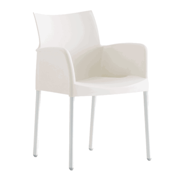 PEDRALI - Židle ICE 850 DS s područkami - bílá