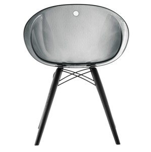 PEDRALI - Židle GLISS WOOD 905 DS - transparentní kouřová