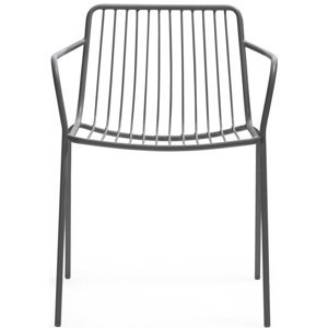 PEDRALI - Židle s nízkou opěrkou a područkami NOLITA 3655 DS - antracit