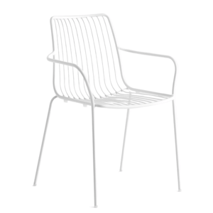 PEDRALI - Židle s vysokou opěrkou a područkami NOLITA 3656 DS - bílá