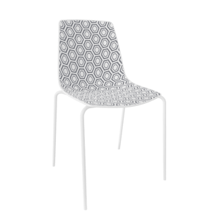 GABER - Židle ALHAMBRA NA, bílošedá/bílá