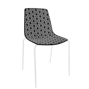GABER - Židle ALHAMBRA NA, černobílá/bílá