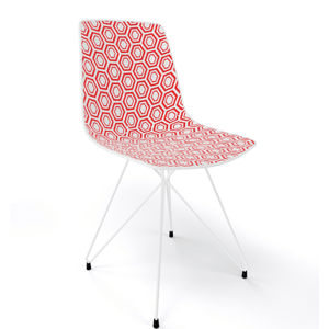 GABER - Židle ALHAMBRA TC, bíločervená/bílá