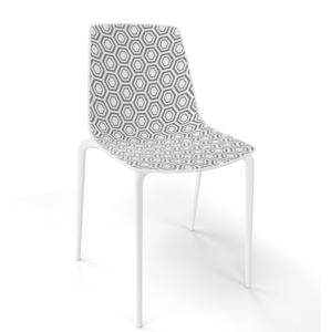 GABER - Židle ALHAMBRA TP, bílošedá/bílá