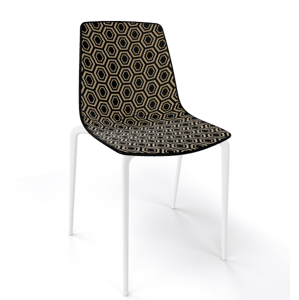 GABER - Židle ALHAMBRA TP, černobéžová/bílá