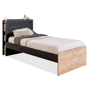 ČILEK - Studentská postel BLACK včetně matrace 100x200 cm