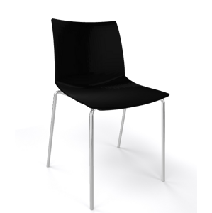 GABER - Židle KANVAS NA, černá/chrom