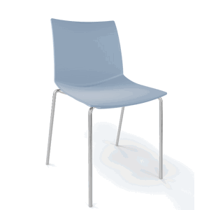 GABER - Židle KANVAS NA, světle modrá/chrom