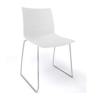 GABER - Židle KANVAS S, bílá/chrom